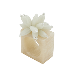 saro lifestyle NR165 Beaded And Resin Napkin Ring