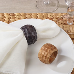Saro Lifestyle NR180 Chunky Wood Napkin Ring
