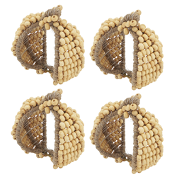 Saro Lifestyle NR507 Beaded Pumpkin Napkin Ring