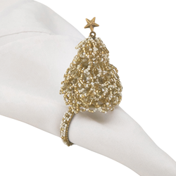 Saro Lifestyle NR960 Christmas Tree Napkin Ring