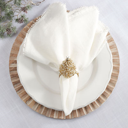 Saro Lifestyle NR960 Christmas Tree Napkin Ring