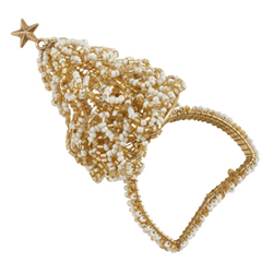 saro lifestyle NR960 Christmas Tree Napkin Ring