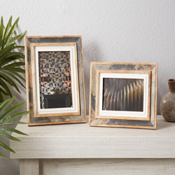 Saro Lifestyle PF128 Wood And Slate Photo Frame