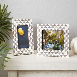 Saro Lifestyle PF368 Geometric Photo Frame