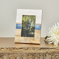 Saro Lifestyle PF390 Bone And Wood Photo Frame