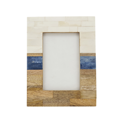 saro lifestyle PF390 Bone And Wood Photo Frame
