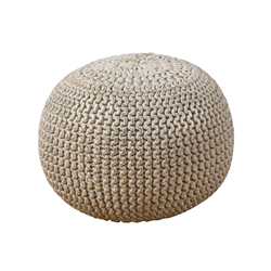 saro lifestyle PU134 Foil Print Rope Pouf