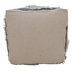 Saro Lifestyle PU195 Textured Handwoven Pouf