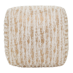 Saro Lifestyle PU2323 Foil Print Faux Fur Pouf