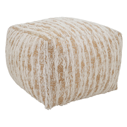 saro lifestyle PU2323 Foil Print Faux Fur Pouf