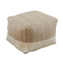 saro lifestyle PU289 Two-Tone Pouf