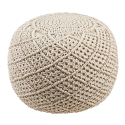 saro lifestyle PU315 Macramé Pouf