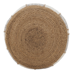 Saro Lifestyle PU420 Woven Pouf