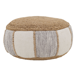 saro lifestyle PU420 Woven Pouf