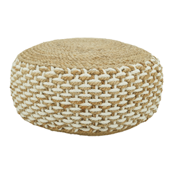 saro lifestyle PU509 Woven Pouf