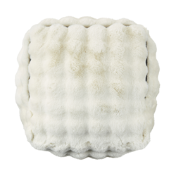 Saro Lifestyle PU5244 Bubble Faux Fur Pouf