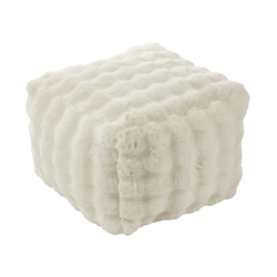 saro lifestyle PU5244 Bubble Faux Fur Pouf