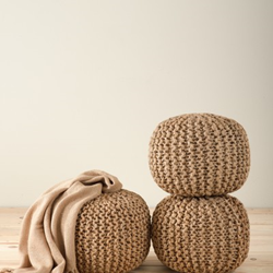 Saro Lifestyle PU542 Decorative Pouf
