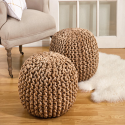 Saro Lifestyle PU542 Decorative Pouf