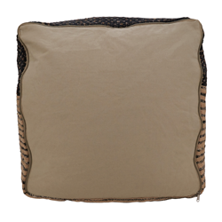 Saro Lifestyle PU714 Two-Tone Pouf