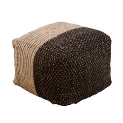 saro lifestyle PU714 Two-Tone Pouf
