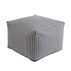 saro lifestyle PU858 Houndstooth Pouf