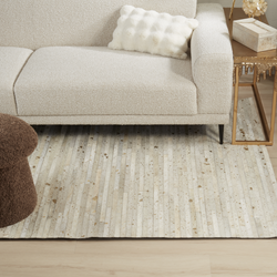 Saro Lifestyle RU418 Hair On Leather Area Rug