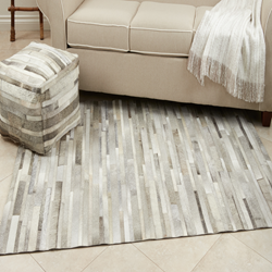 Saro Lifestyle RU772 Hair On Leather Area Rug
