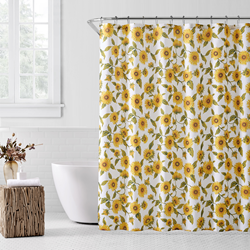 saro lifestyle SC6248 Sunflower Shower Curtain