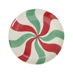 Saro Lifestyle SE505 Candy Cane Salad Plate - 8 Dia