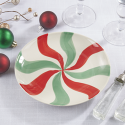 saro lifestyle SE505 Candy Cane Salad Plate - 8 Dia