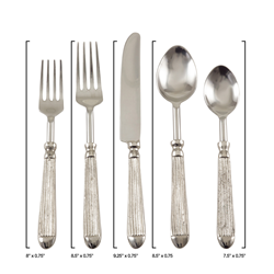 Saro Lifestyle SP155 Ribbed Flatware- Set Of 5
