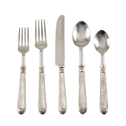 saro lifestyle SP155 Ribbed Flatware- Set Of 5