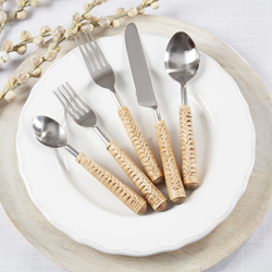 Saro Lifestyle SP286 Wicker Flatware - Set Of 5