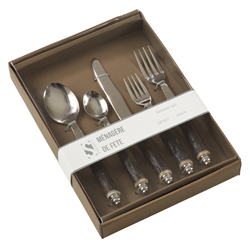 Saro Lifestyle SP357 Bark Wood Flatware - Set Of 5