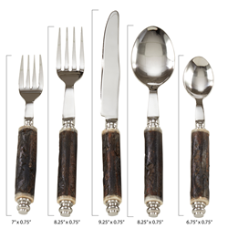 Saro Lifestyle SP357 Bark Wood Flatware - Set Of 5