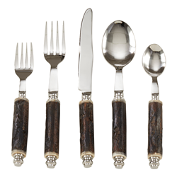 saro lifestyle SP357 Bark Wood Flatware - Set Of 5