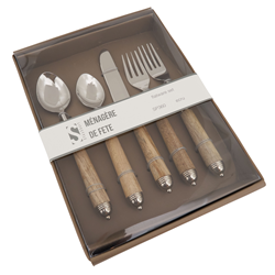 Saro Lifestyle SP360 Bark Wood Flatware - Set Of 5