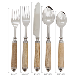 Saro Lifestyle SP360 Bark Wood Flatware - Set Of 5