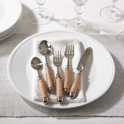 Saro Lifestyle SP360 Bark Wood Flatware - Set Of 5