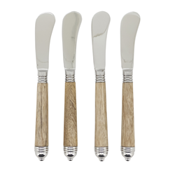 saro lifestyle SP364 Bark Wood Spreader - Set Of 4