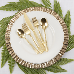 Saro Lifestyle SP503 Hammered Flatware - Set Of 5