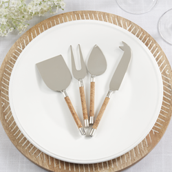 Saro Lifestyle SP610 Cork Cheese Cutlery - Set Of 4