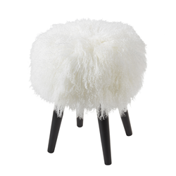saro lifestyle ST3564 Mongolian Lamb Fur Stool