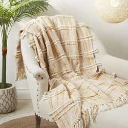 Saro Lifestyle TH037 Striped Woven Throw