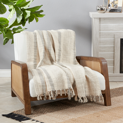 Saro Lifestyle TH1024 Striped Woven Throw