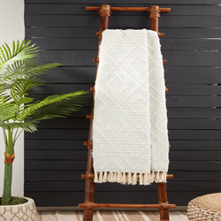 Saro Lifestyle TH117 Stripe And Diamond Throw