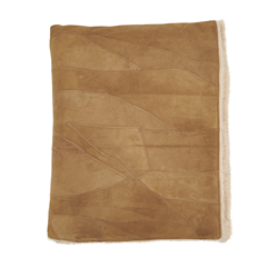 saro lifestyle TH142 Patchwork Leather Throw