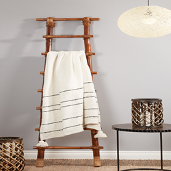 Saro Lifestyle TH171 Stripe Chunky Tassel Throw