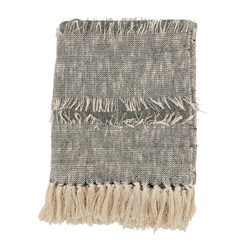 saro lifestyle TH172 Striped Fringe Throw